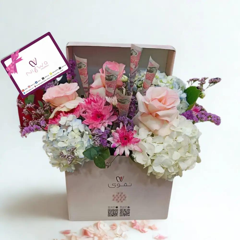 Nigwa Flowers box for occasions 1محل ورد – محل ورد فاخر لجميع أنواع المناسبات – اطلب أونلاين من نقوى