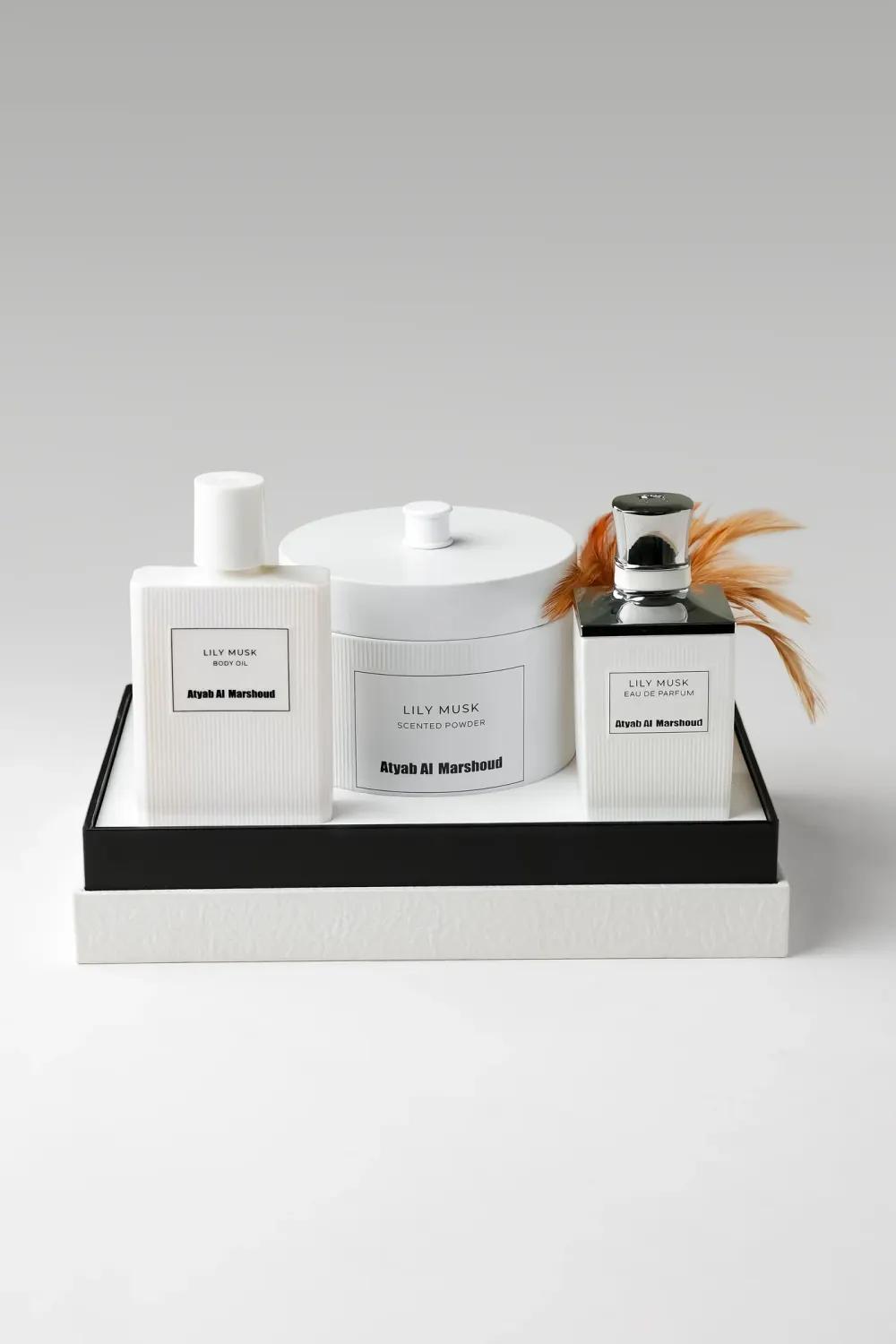Lily Musk CollectionLily Musk Collection, Luxury Musk Collection, Perfume Gift Set, مجموعة ليلي مسك, مجموعة مسك فاخرة, طقم هدايا عطور