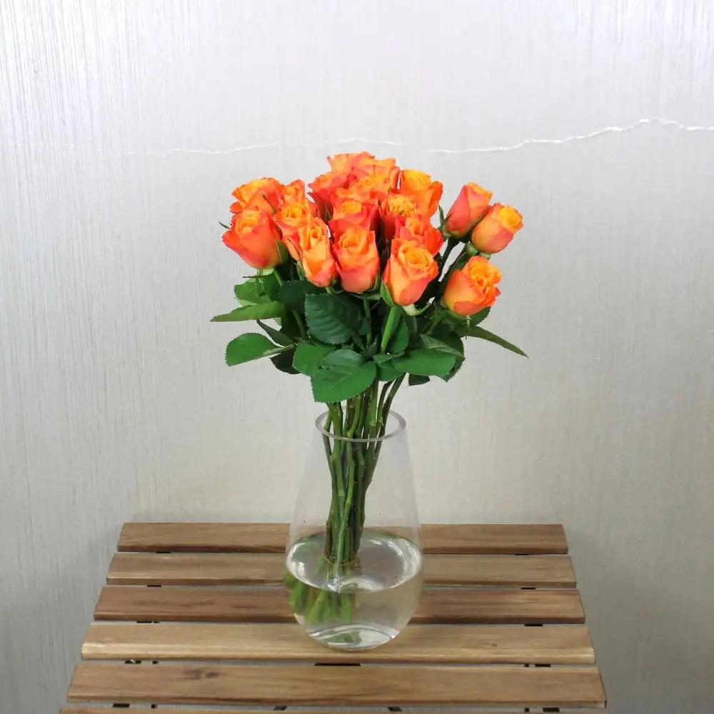Orange Rose Vase 1117