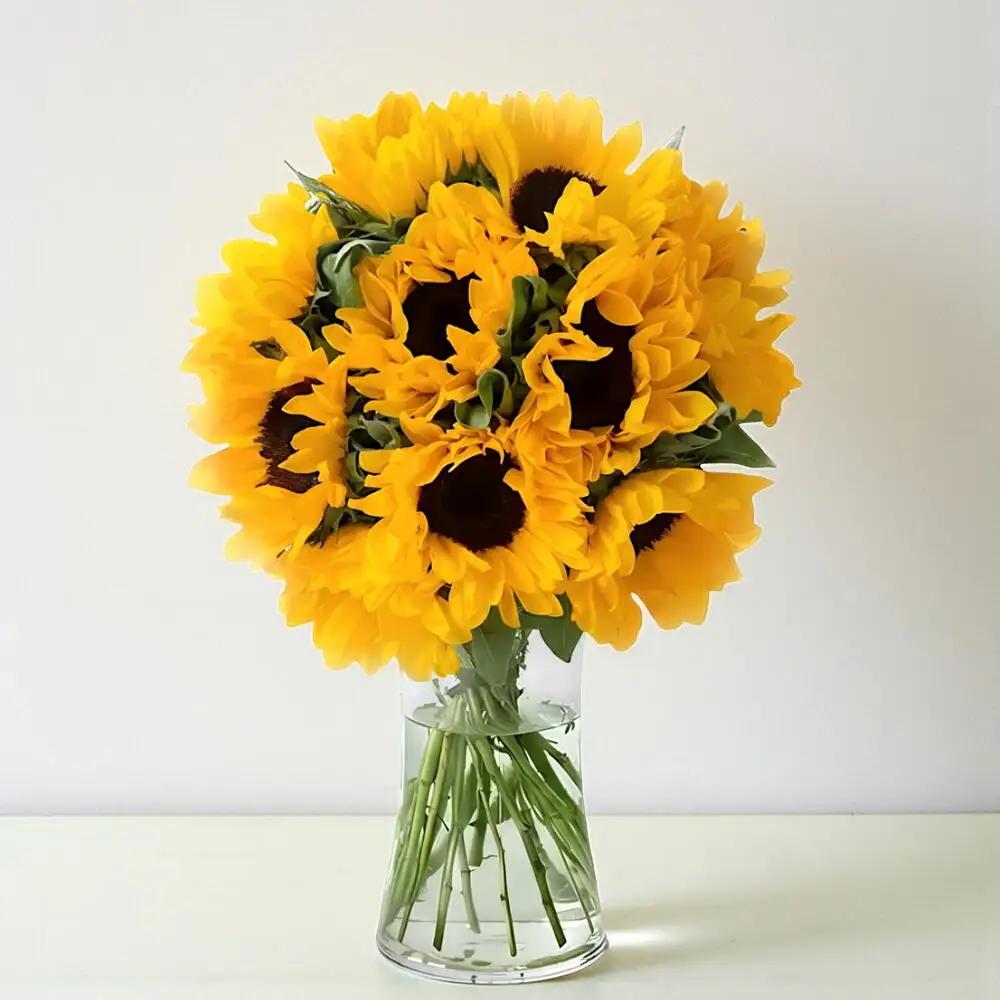 sun flowers vase
