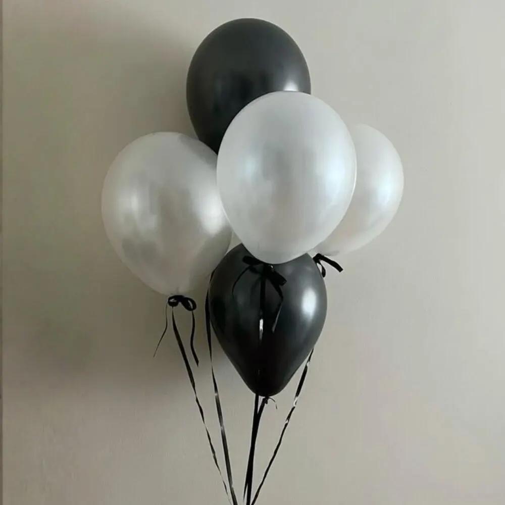 5 Black White Elegance Balloon Set