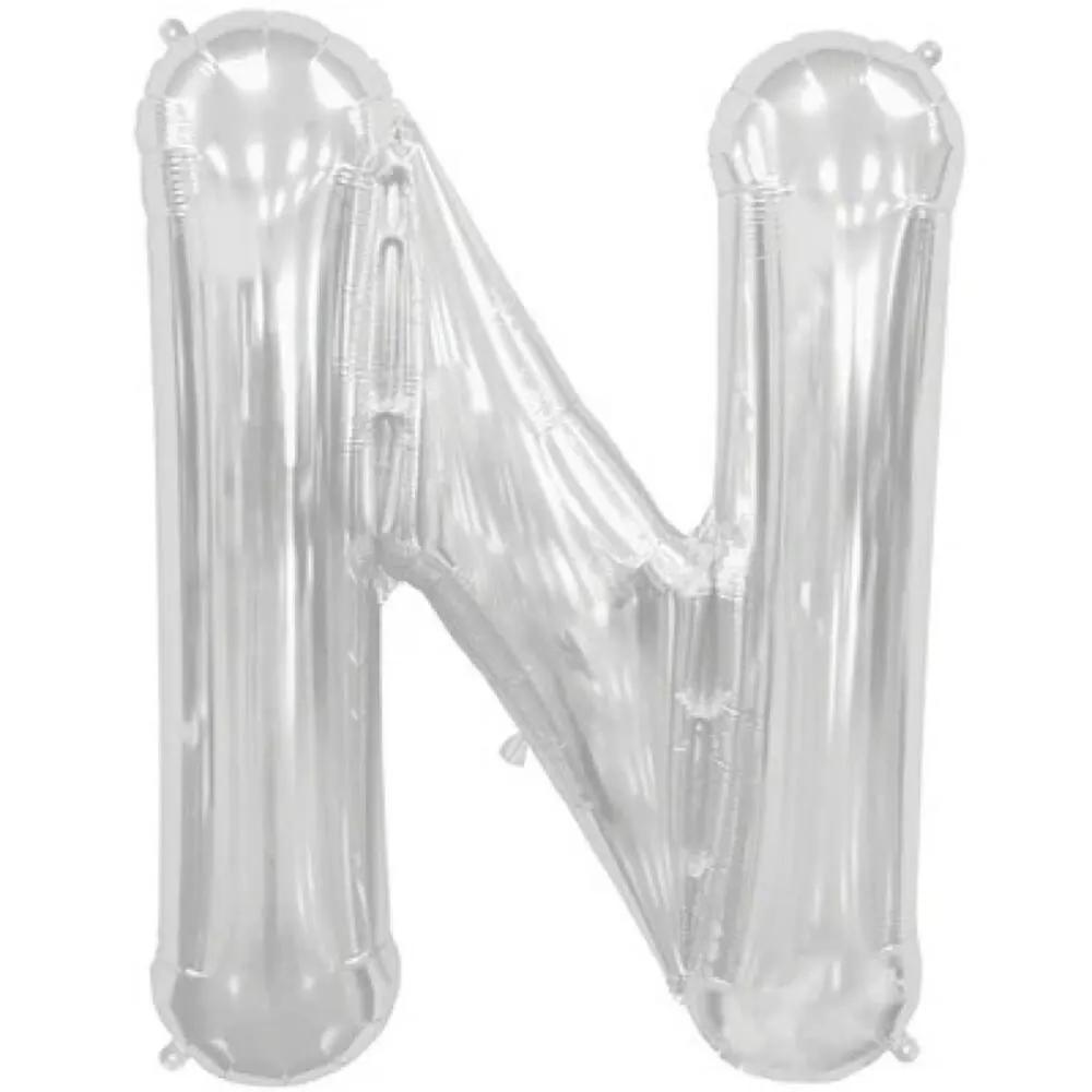 Letter N Silver Foil Balloon -5307
