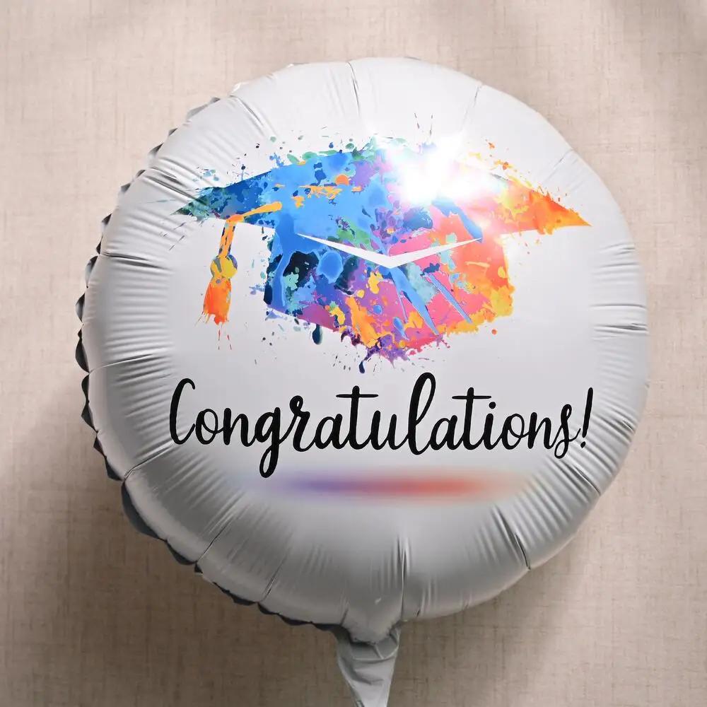 "Congratulations!" Graduation Foil Balloon-1 6740Graduation Balloon, Graduation Celebration Gift, Graduation Party Decoration, بالون تخرج, هدية احتفال بالتخرج, زينة حفلات التخرج