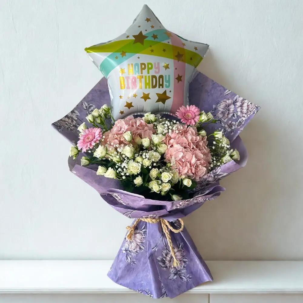 👑🎂 Miss Royal! Pink Gerberas White Roses for a Bday Fit for a Queen! BirthdayGoals LuxuryFlowersBirthday Gift for Her, Women's Birthday Gift, Birthday Flowers Gift, هدية عيد ميلاد للنساء, هدية عيد ميلاد لها, ورد عيد ميلاد