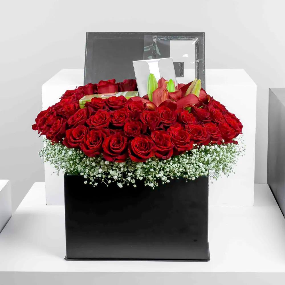 Patchi Chocolate Box and red roses