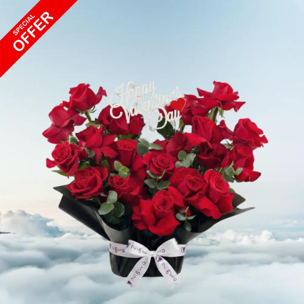 Happy Valentine s _ A Amazing Classic Red Rose Bouquet