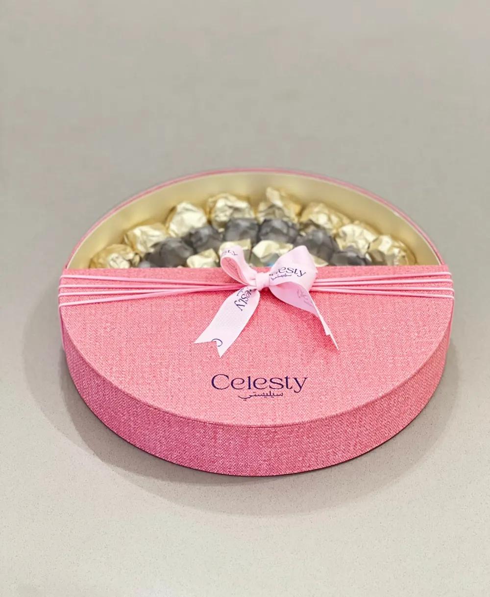 Big Bu round box 2Chocolate Gift, Luxury Gift, Chocolate Gift Box, هدية شوكولاتة, هدية فاخرة, بوكس شوكولاتة
