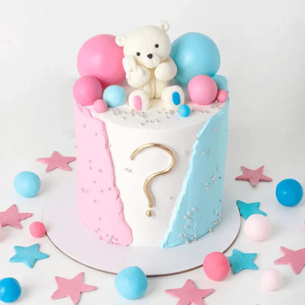 Boy or Girl Gender Teddy Cake 01