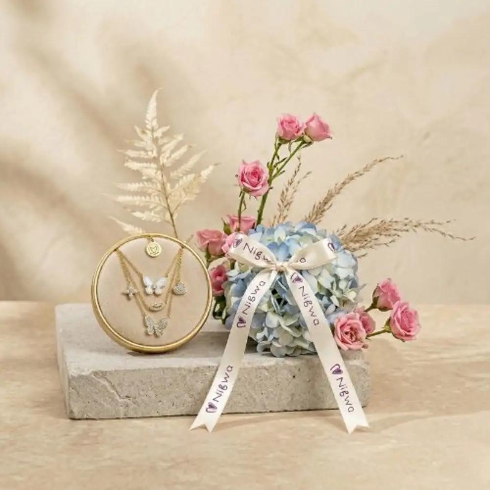 Cerruti 1881 Butterfly Jewel set with Floral Arrangment
