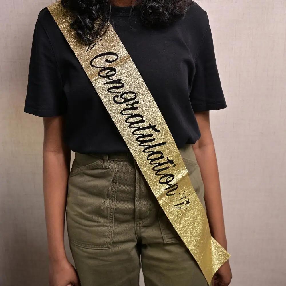 Congratulation Sash-1 6725Graduation Gift, Graduation Celebration Gift, Graduation Accessory, هدية تخرج, هدية احتفال بالتخرج, إكسسوار تخرج