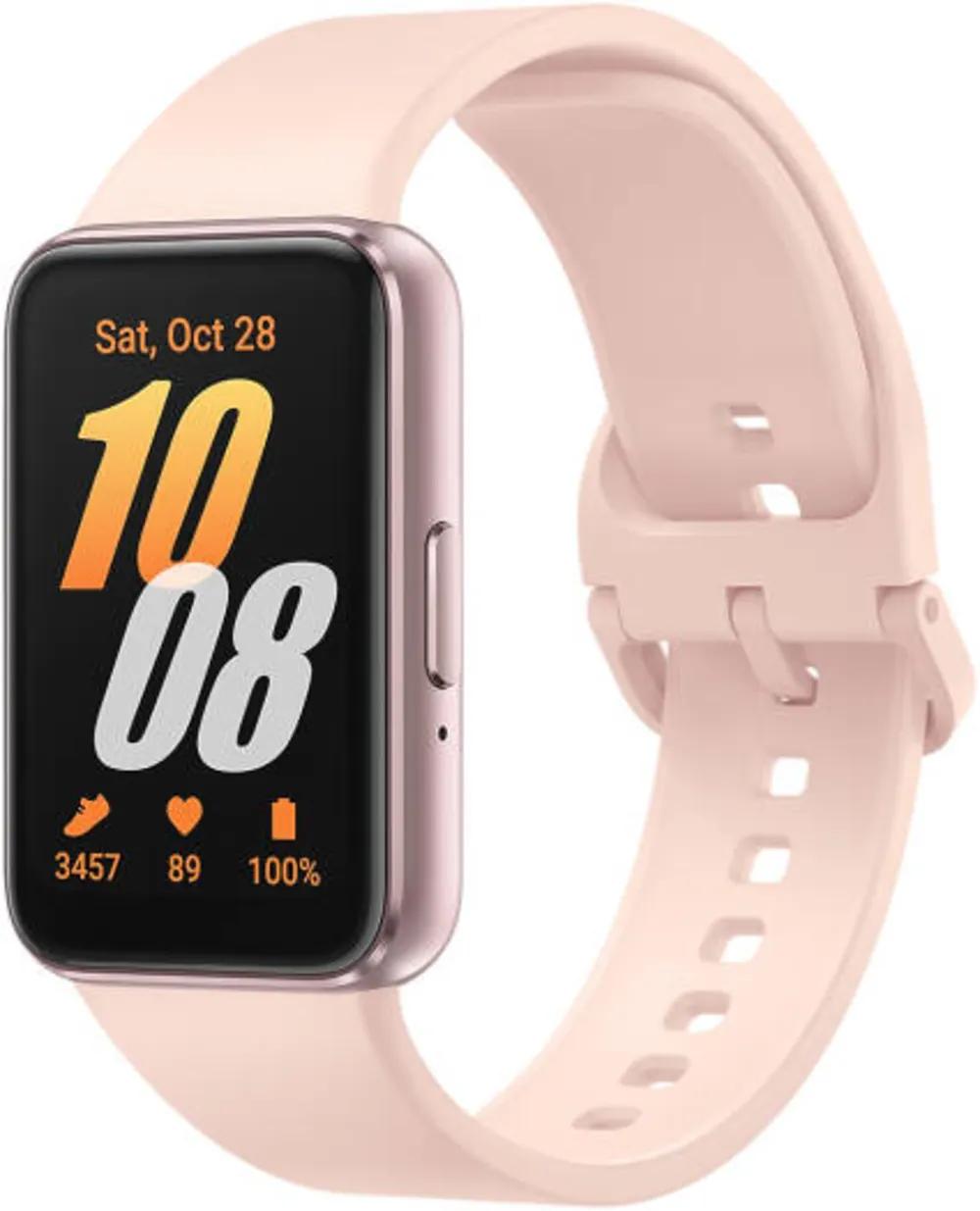 Samsung Galaxy Fit3 Light & Sleek Fitness Band, 40mm AMOLED Display Main Display, 13 Days Battery Life, 100+ Exercises & Sleep Tracking, Notifications & Media Controls, Pink Gold | SM-R390NIDAMEA