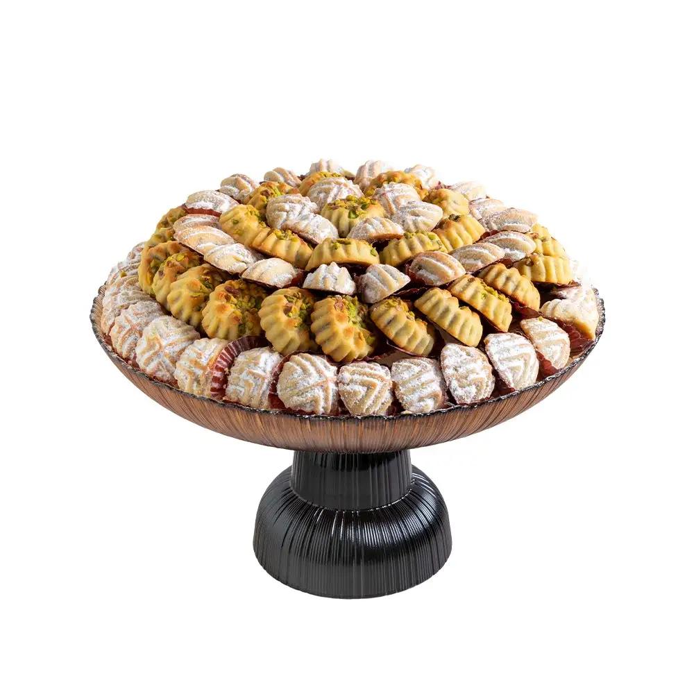 Assorted Maamoul Double Wall Round Tray Set 1400gmLuxury Maamoul Gift, Gourmet Gift Tray, Premium Gift, هدية معمول فاخرة, صينية هدايا فاخرة, هدية مميزة