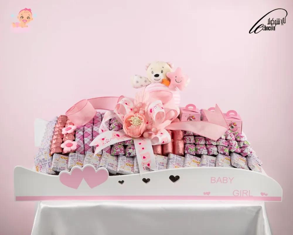 Belgian chocolate for newborn girl 6Baby Girl Gift, Welcome Baby Gift, Baby Gift, هدية مولود بنت, هدية استقبال مولودة, هدية أطفال