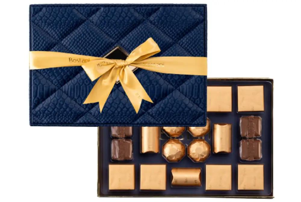 Dark Blue Small Rectangular Leather Box