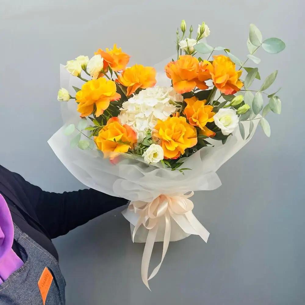 Hand Bouquet Spray Rose Yellow