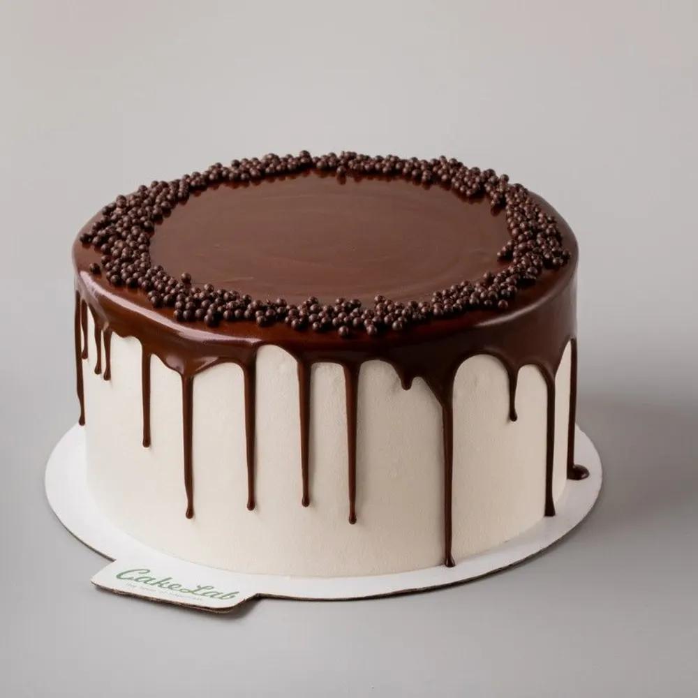 Chocolate cream cake decorated with white and dark chocolateHappy Birthday Cake – Happy Birthday Cake with Custom Design & Fast Delivery