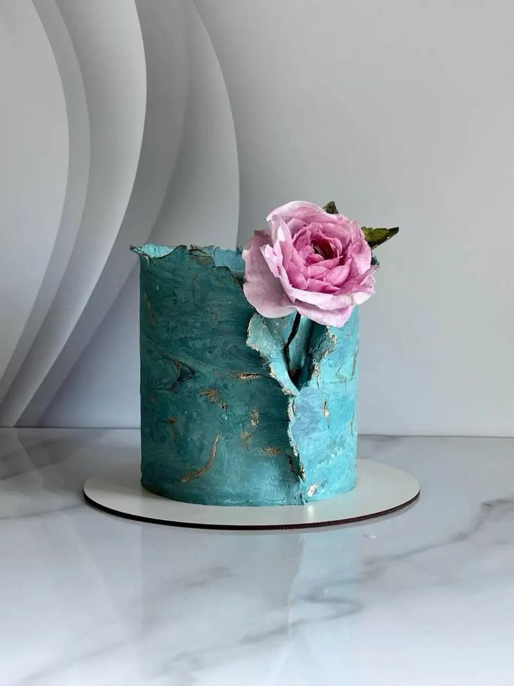Floral Embossed Cake