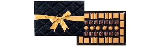 Black Large Rectangular Leather Box